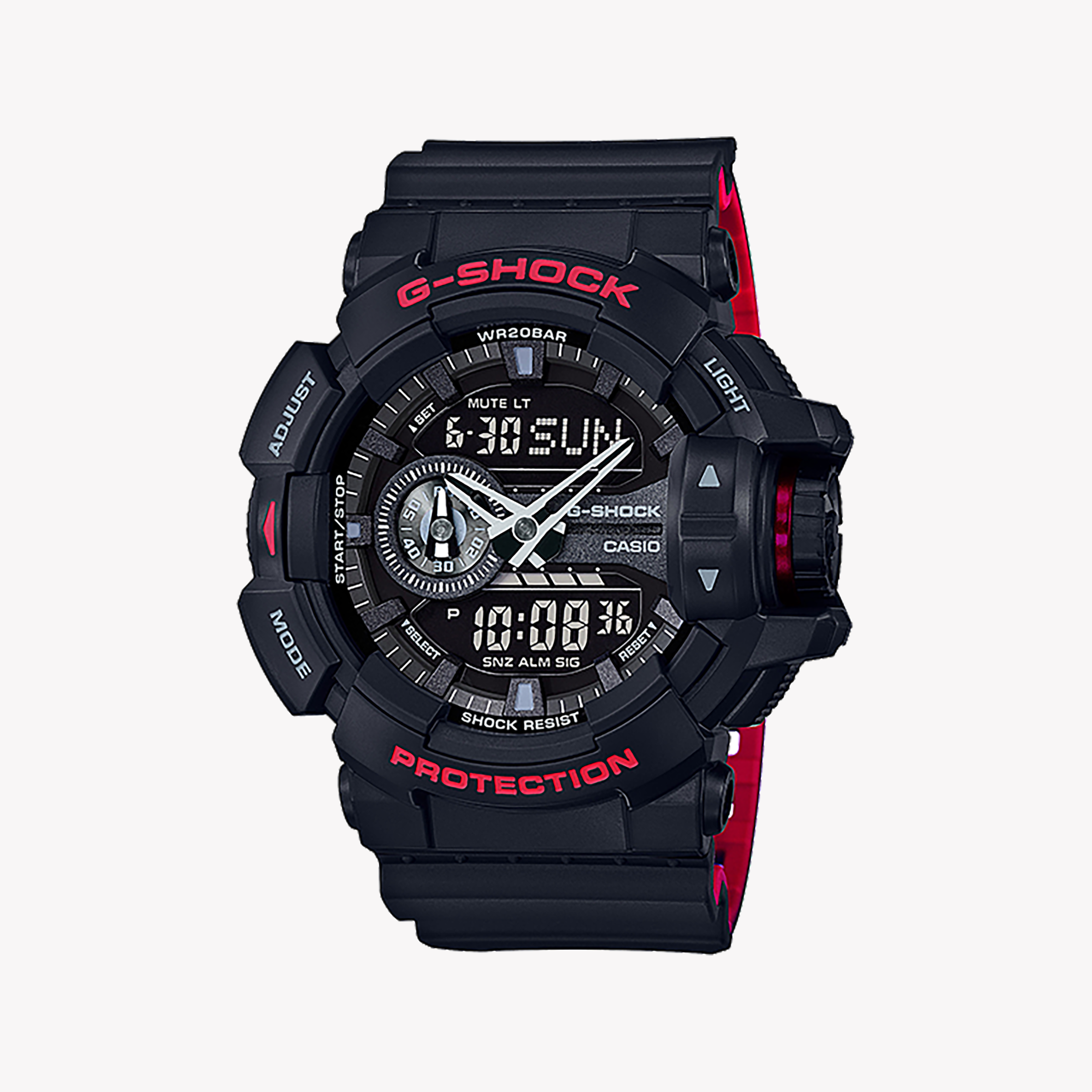 Men's Digital Watches with Dual Time Zones-G-SHOCK Men's Black Resin Watch, All-Black Design | GA-400HR-1ADR