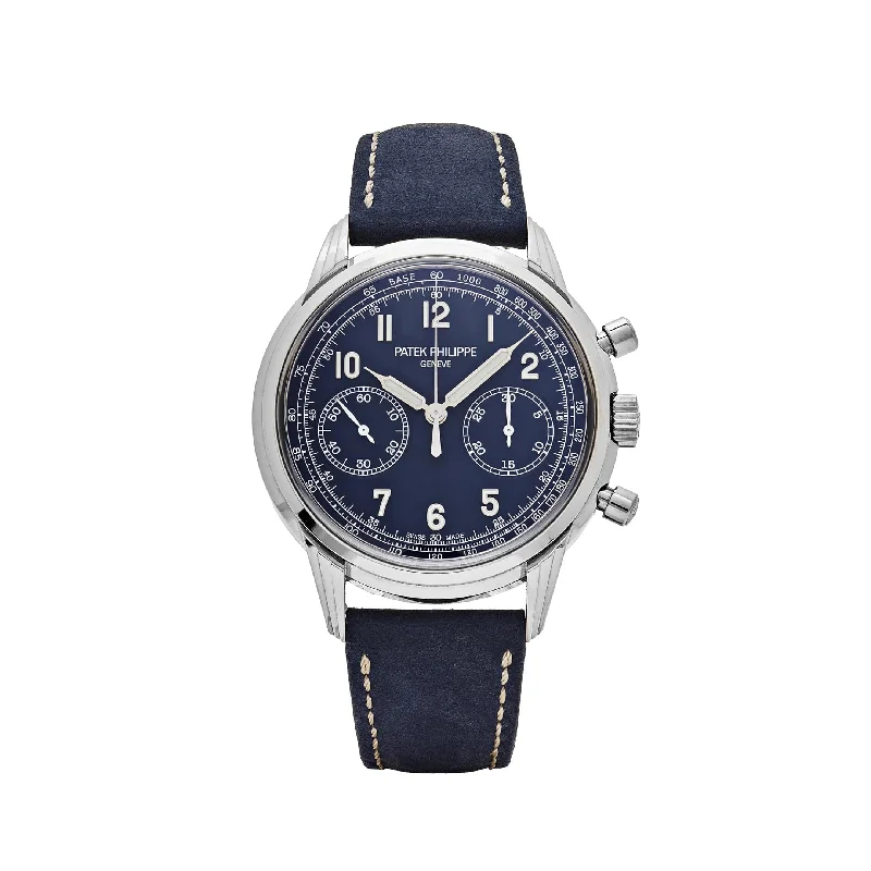 Men's Patek Philippe Watches for Collectors-Patek Philippe Complications 5172G-001 Chronograph White Gold Blue Dial
