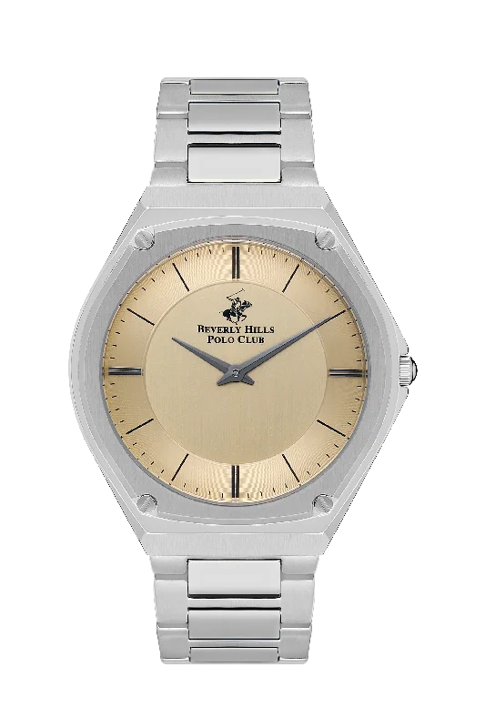 Men's Chronograph Watches with Vintage Inspiration-BEVERLY HILLS POLO CLUB Men’s Silver Analog Metal Watch – BP3545X.370