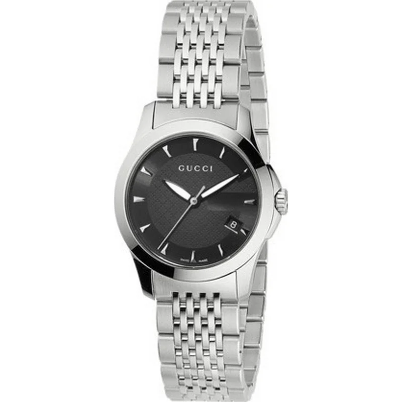 Women's Chronograph Watches for Radio Communication-Gucci Women's YA126502 G-Timeless Stainless Steel Watch
