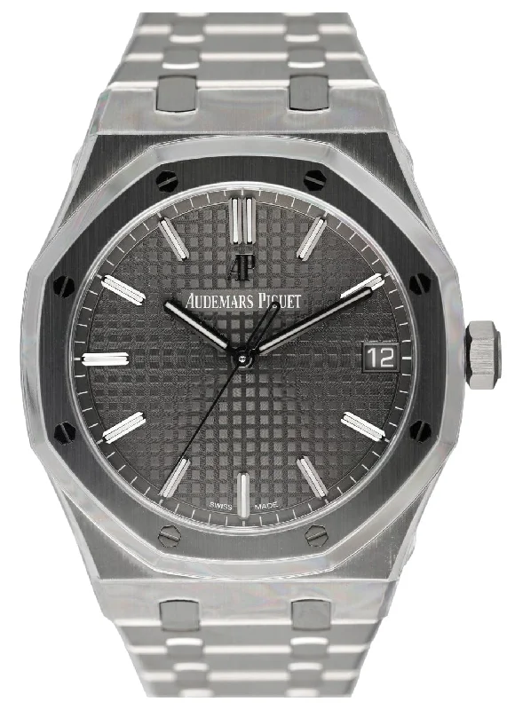 Men's Audemars Piguet Customized Style Watches-Audemars Piguet Royal Oak 15500ST Gray Dial Mens Watch Box Papers