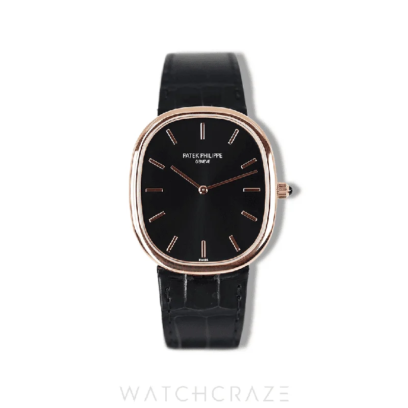 Men's Patek Philippe Watches with Advanced Materials-2023 PATEK PHILIPPE GOLDEN ELLIPSE 34.5X39.5 5738R-001
