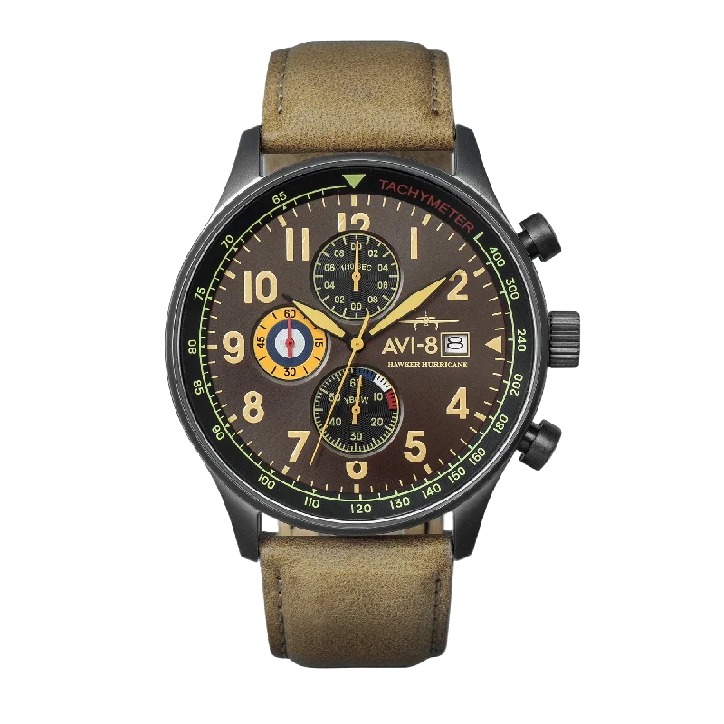 Men's Chronograph Watches with Personalized Engraving-DARK EARTH