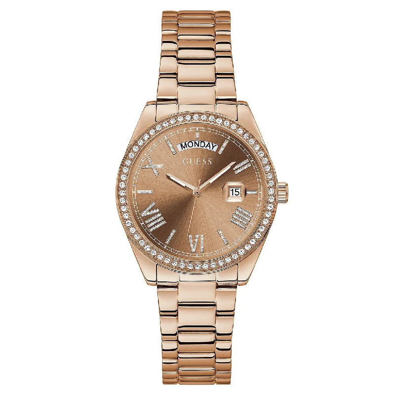 Women's Pilot Watches for Orienteering-Guess Luna Brown Dial Women 36mm