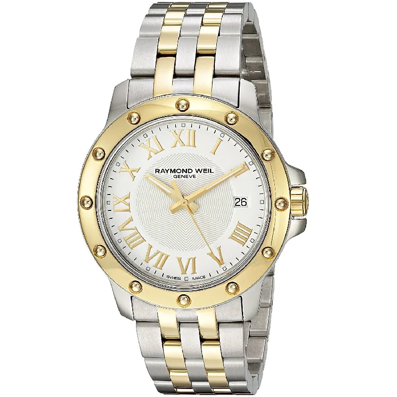 Men's Chronograph Watches for Modern Aviation-Raymond Weil Men's 5599-STP-00308 Tango Two-Tone Stainless Steel Watch