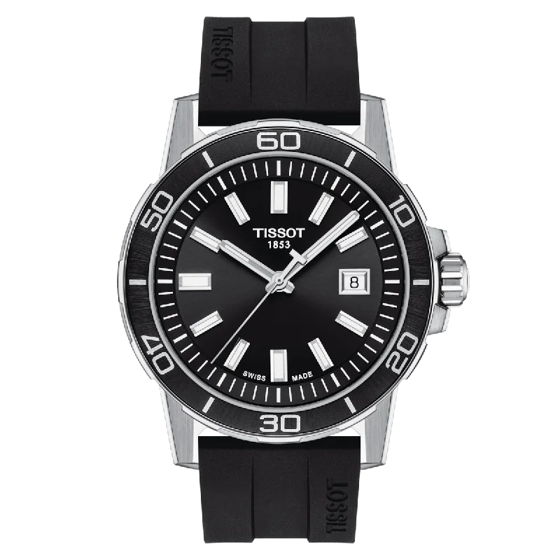 Women's Heritage Watches for Customization-Tissot T-Sport Black Dial Men 44mm