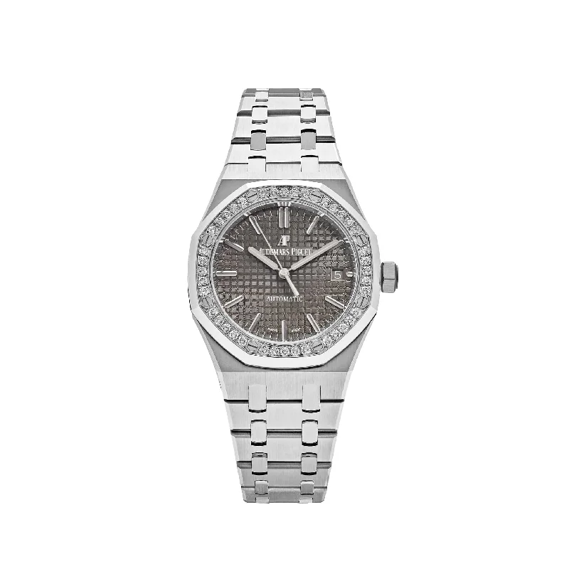 Men's Audemars Piguet Royal Oak Offshore Watches-Audemars Piguet Royal Oak  15451ST.ZZ.1256ST.02 'Mini' Stainless Steel Grey Dial (2020)