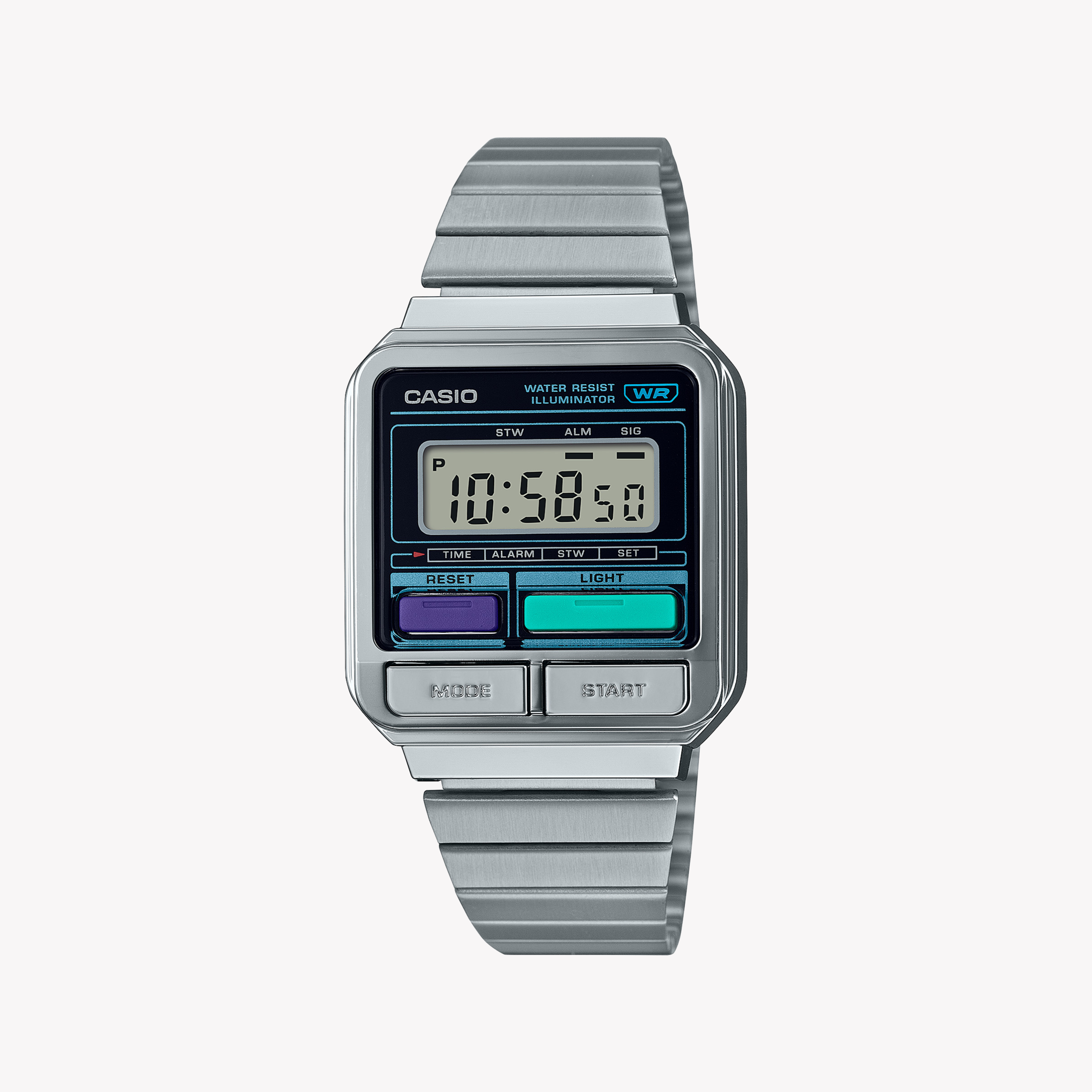 Men's Digital Watches with Luxury Materials-CASIO A120WE-1ADF SILVER STYLE - VERSATILE DIGITAL WATCH FOR EVERY OCCASION