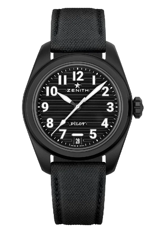 Men's Retro Style Men's Dress Watches-Zenith Pilot Automatic Ceramic 49.4000.3620/21.I001