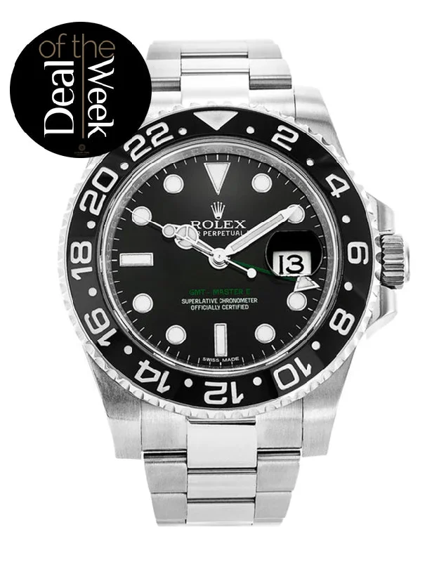 men's Rolex watches with coin-edge bezel -​Rolex GMT Master II Men's Watch