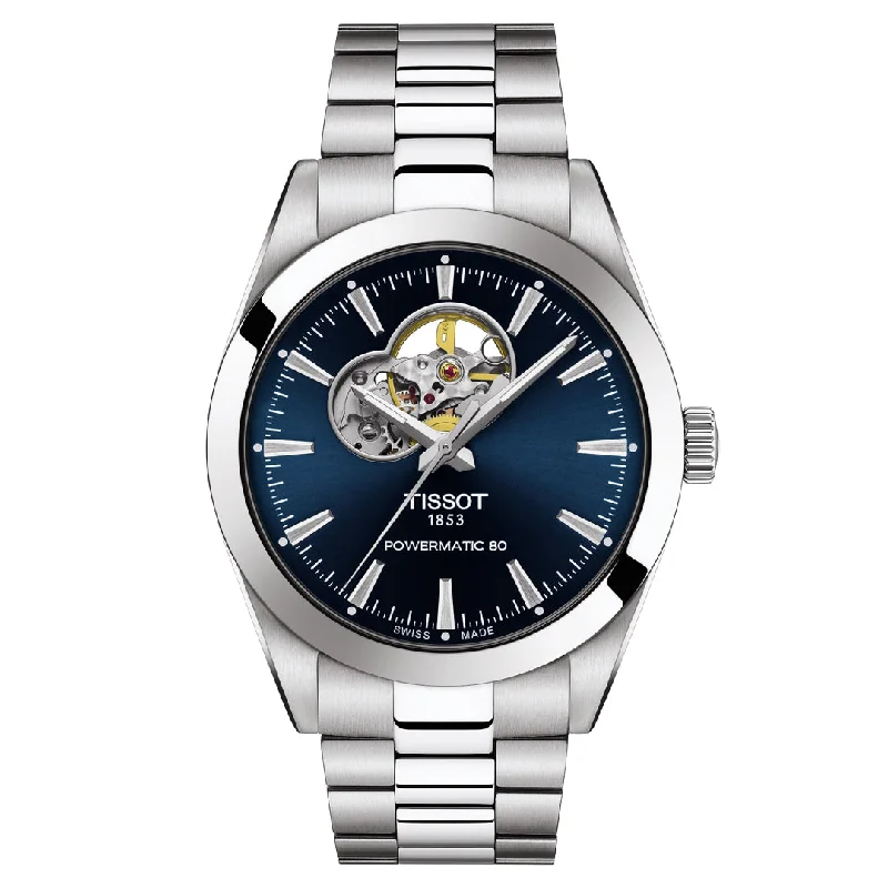 Men's Quartz Watches for Travelers-TISSOT, GENTLEMAN Powermatic 80