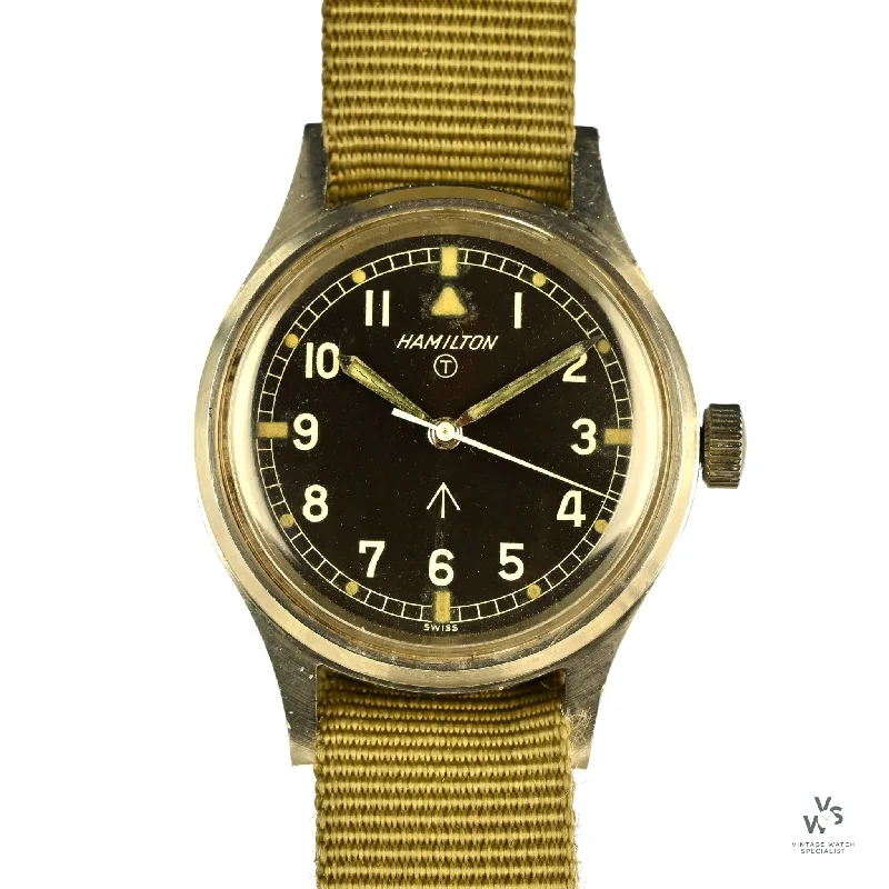 Men's Military Watches for Emergency Response Teams-Hamilton - A British Military RAF Issued - 6B-9101000 - H 1813 M - Mark XI Watch
