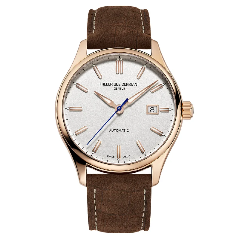 Men's Slim Dress Watches for Business Meetings-Frederique Constant Men’s Automatic Brown Watch  FC-303NV5B4