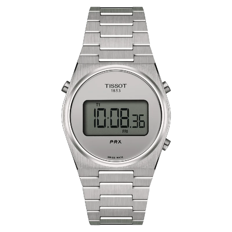 Women's Heritage Watches for Radio Communication-Tissot T-Classic PRX Silver Dial Unisex 35mm T1372631103000