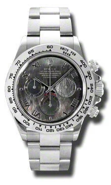 Dark mother of pearl dial Roman numerals