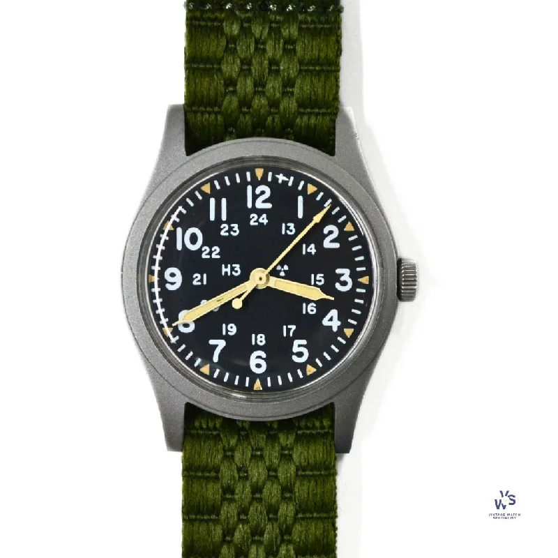 Men's Military Watches with Camouflage Design-Hamilton - United States Military - B-Spec - General Purpose MIL-W - Wristwatch - circa August 1981
