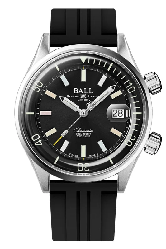 Men's Thick Case Style Dress Watches for Bold Statement-Ball Engineer Master II Diver Chronometer DM2280A-P1C-BK