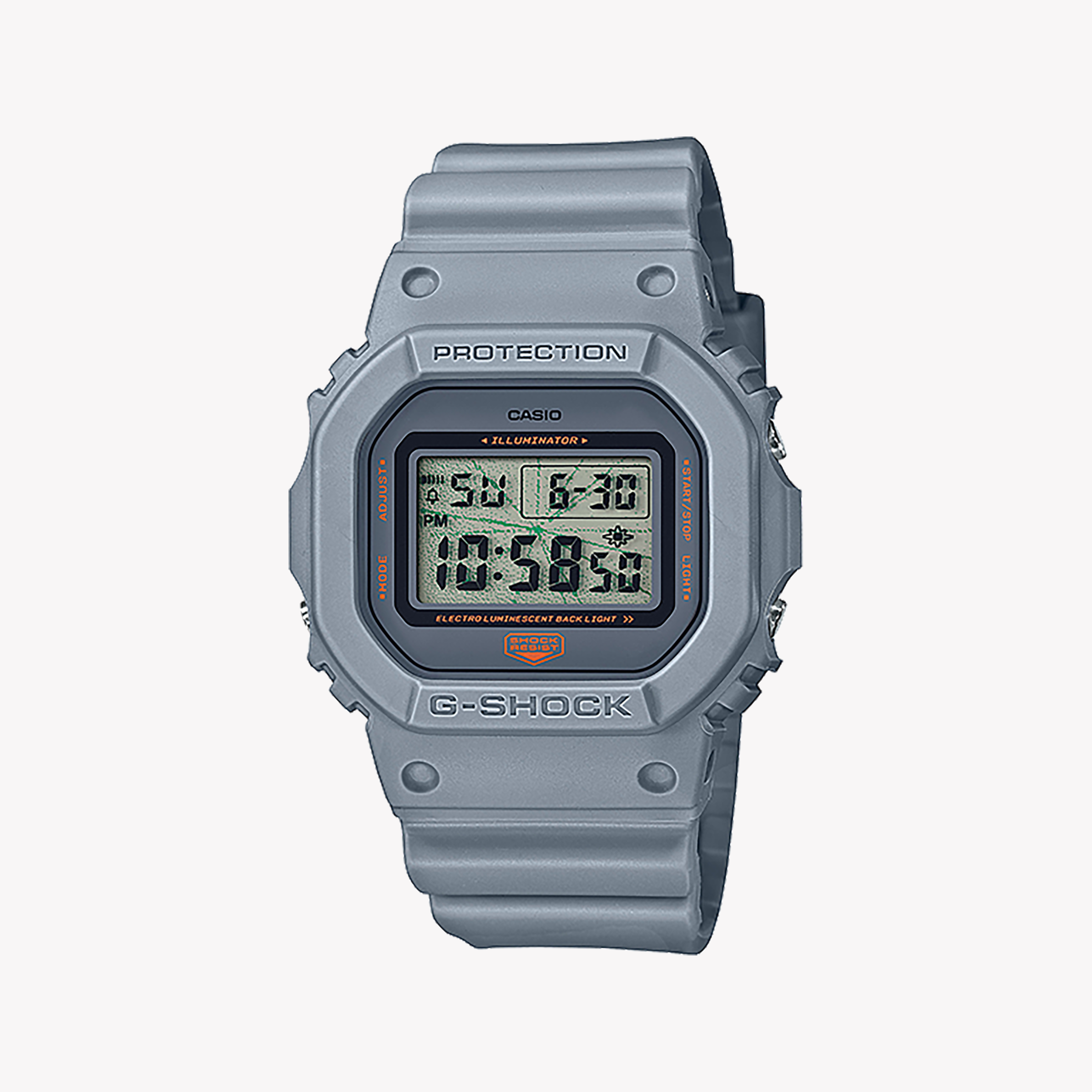 Men's Digital Watches with Thermometer Function-CASIO G-SHOCK DW-5600MNT-8DR - STYLISH GRAY RESIN TIMEPIECE FOR ACTIVE MEN
