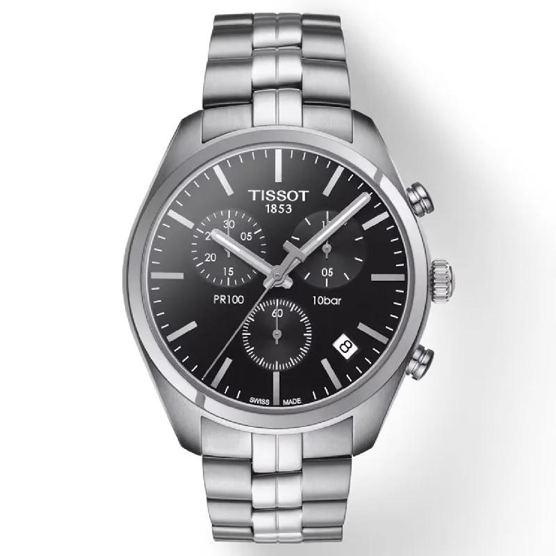 Women's Heritage Watches for Military Personnel-Tissot T-Classic Black Dial Men 41mm