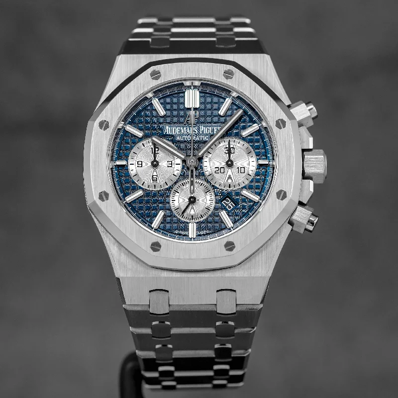Men's Audemars Piguet Elegant Design Watches-ROYAL OAK CHRONOGRAPH 41MM BLUE DIAL (2021)