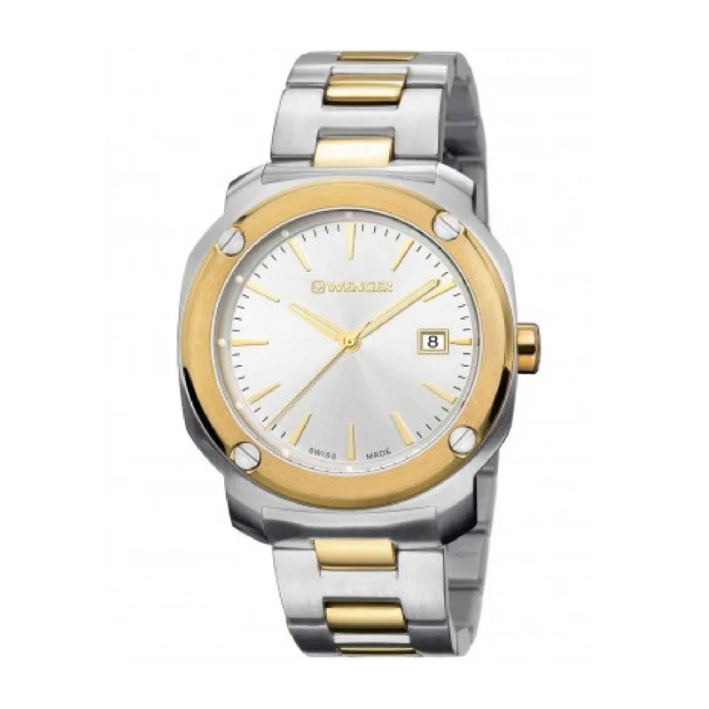 Men's Chronograph Watches with Vintage Inspiration-Wenger Men's 01.1141.115 Edge Index Two-Tone Stainless Steel Watch
