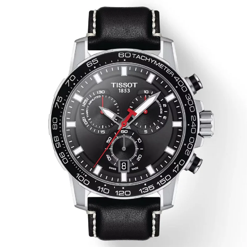 Women's Heritage Watches with Advanced Navigation-Tissot T-Sport Black Dial Men 45.5mm