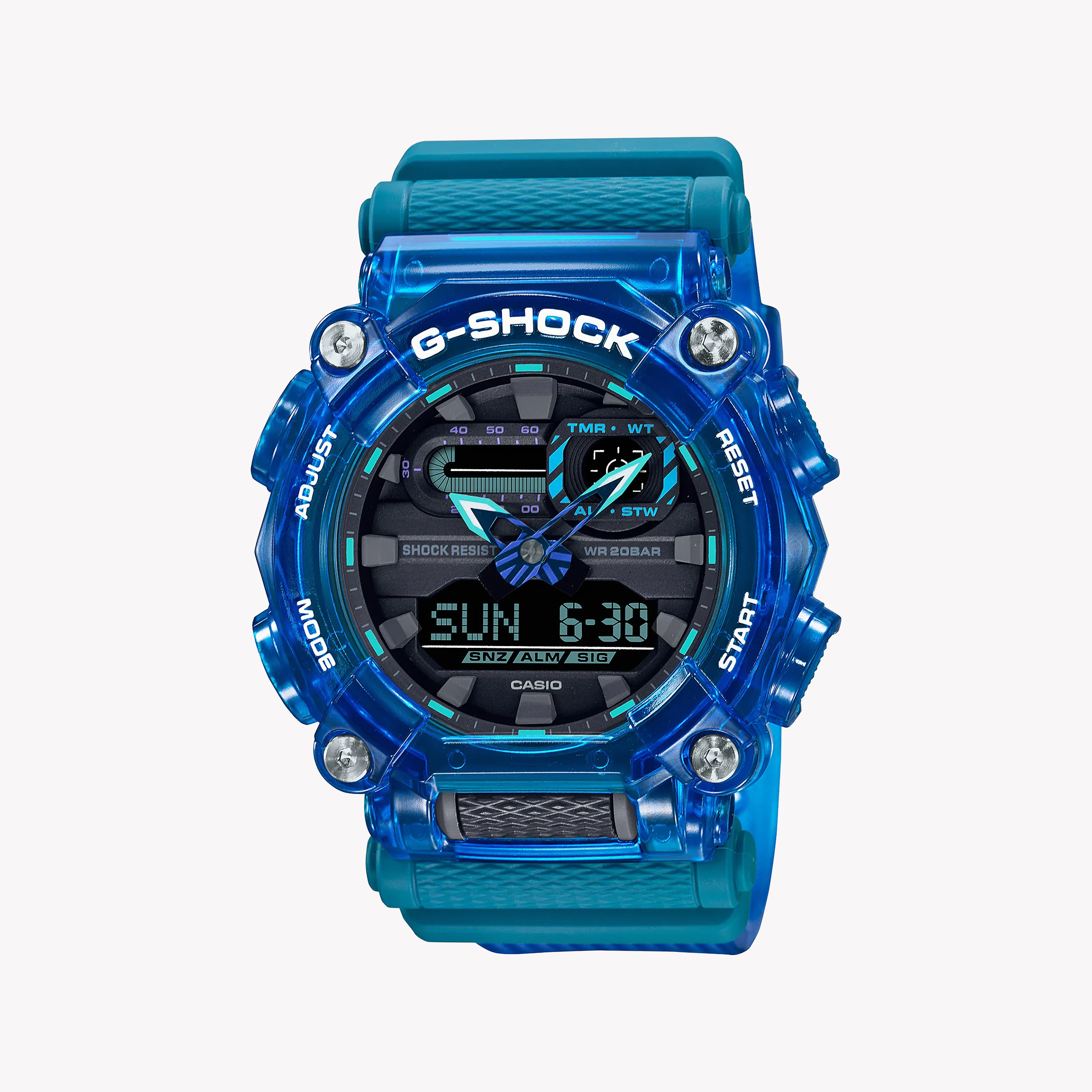Men's Digital Watches with Aviation Theme-CASIO G-SHOCK GA-900SKL-2ADR ADVENTURE READY - BOLD BLUE MEN'S WATCH