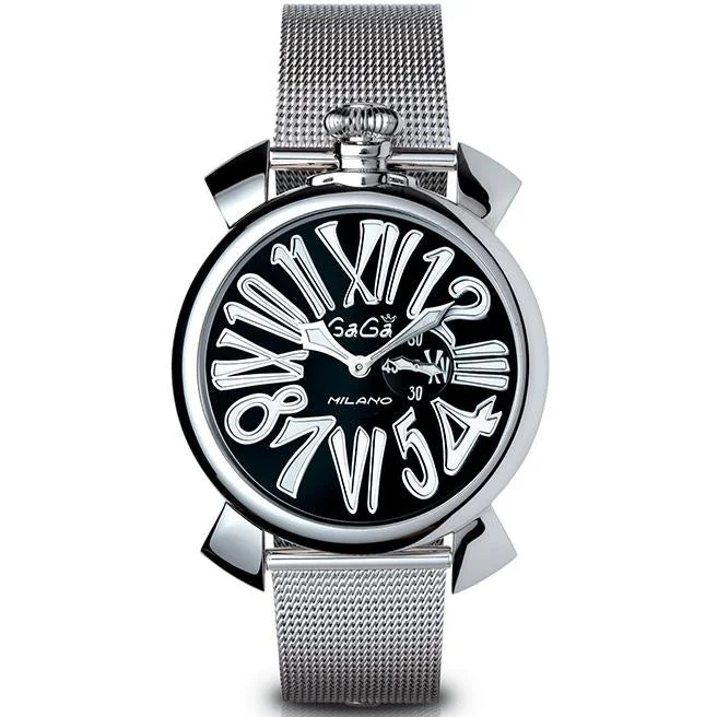 Gaga Milano Men's Black Slim Watch 5080.2