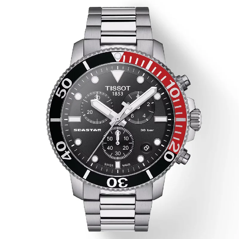 Women's Heritage Watches for Understated Elegance-Tissot T-Sport Black Dial Men 45.5mm