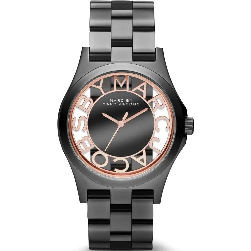 Marc Jacobs MBM3254 Ladies Henry Skeleton Black Watch