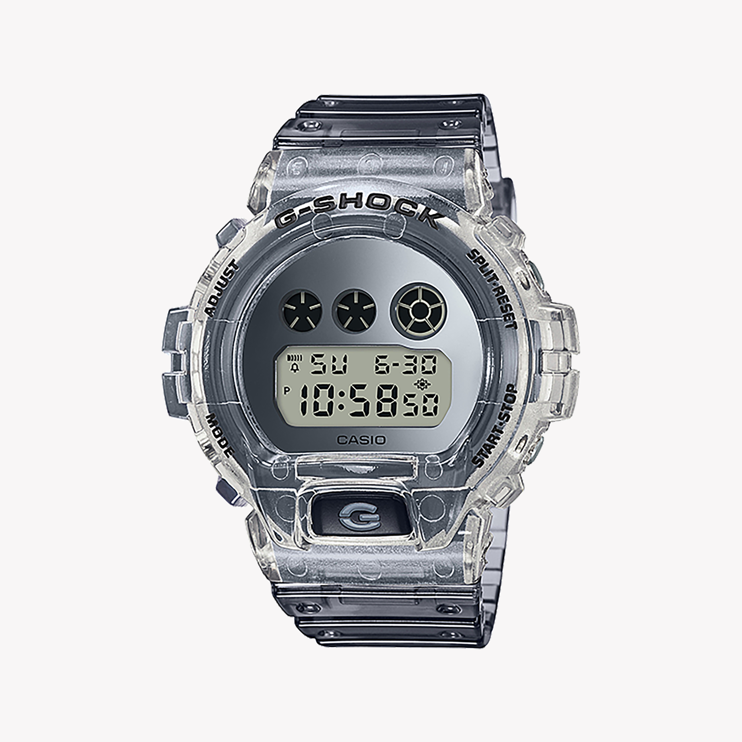 Men's Digital Watches for Technological Innovation-G-SHOCK Men's Silver Resin Watch, Digital Dial | DW-6900SK-1DR