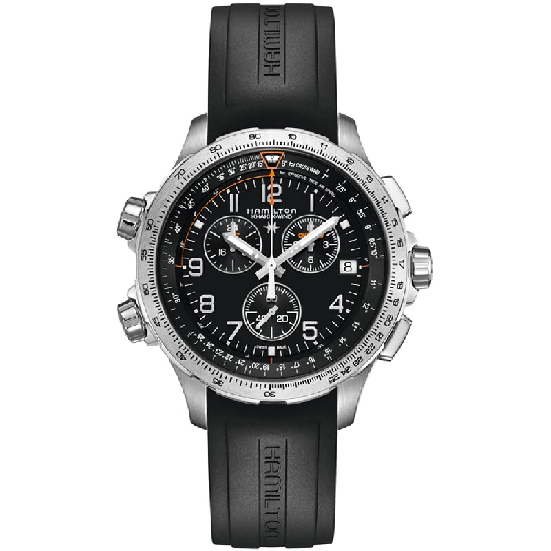Men's Quartz Watches with Aviation Theme-HAMILTON, KHAKI X-WIND