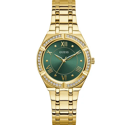 Women's Pilot Watches with Classic Design-Guess Cosmo Green Dial Women 36mm GW0033L8