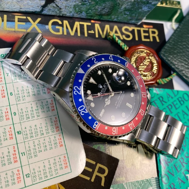 Women's Rolex Vintage Style Watches-Rolex GMT Master 16700 Pepsi (1998)