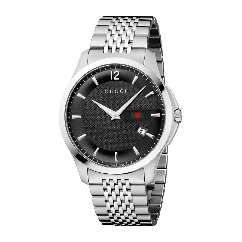 Men's Chronograph Watches for Adventure Seekers-Gucci Men's YA126309 G-Timeless Stainless Steel Watch
