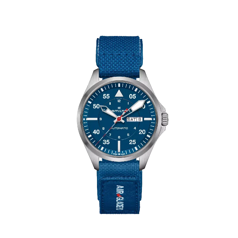 Women's Pilot Watches for Special Occasions-Hamilton Khaki Pilot Air Glaciers Special Edition