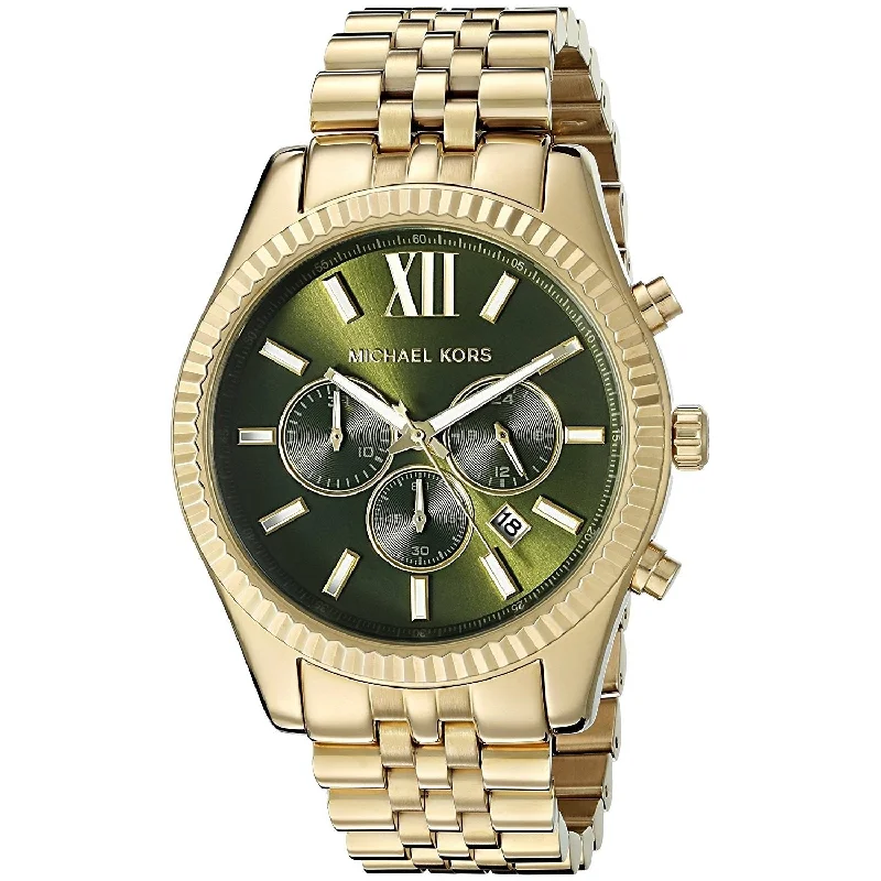 Men's Chronograph Watches for Hiking-Michael Kors Men's MK8446 Lexington Chronograph Gold-Tone Stainless Steel Watch