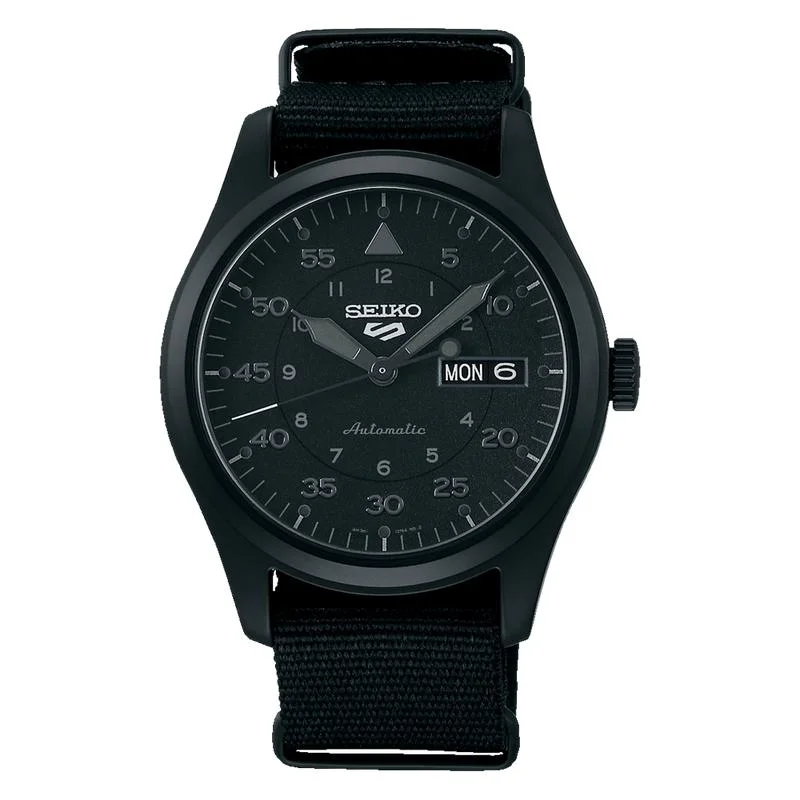 Men's Seiko Automatic Watches-Seiko 5 Sports Stealth Watch - SRPJ11K1