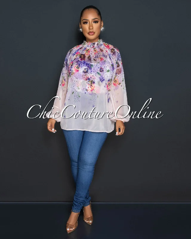 aisha-pink-purple-print-sheer-shirt-flutter-skirt-set