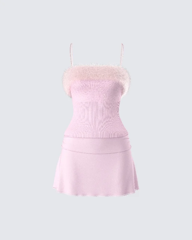 Karlissa Pink Faux Fur Set