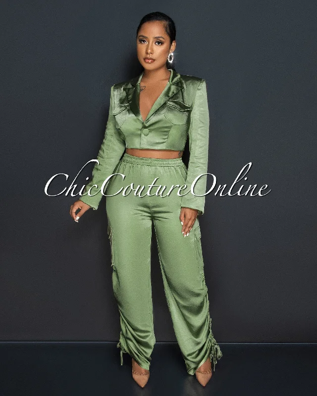 vonetta-olive-green-crop-blazer-cargo-pants-silky-set