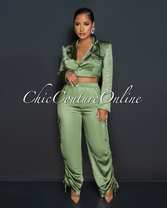 vonetta-olive-green-crop-blazer-cargo-pants-silky-set