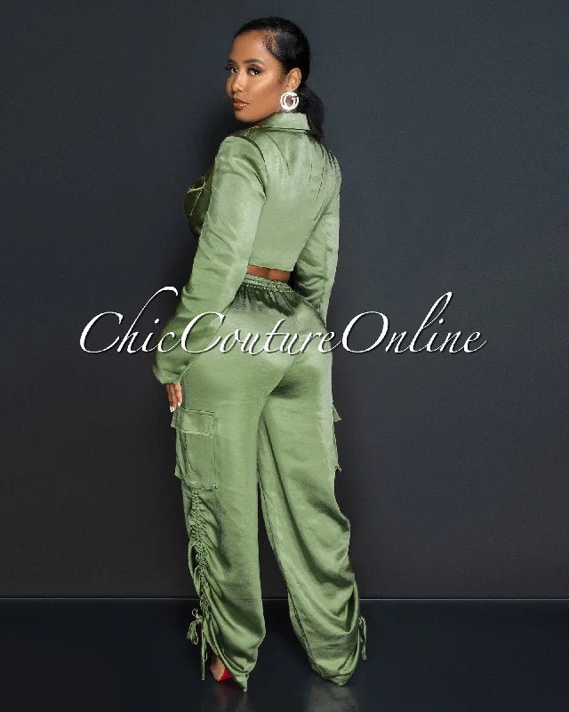 vonetta-olive-green-crop-blazer-cargo-pants-silky-set