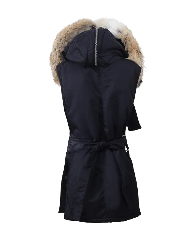 Flight Vest With Fur Hood