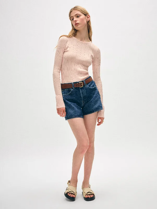 Organic Cotton Ribbed Wide Cuff Top