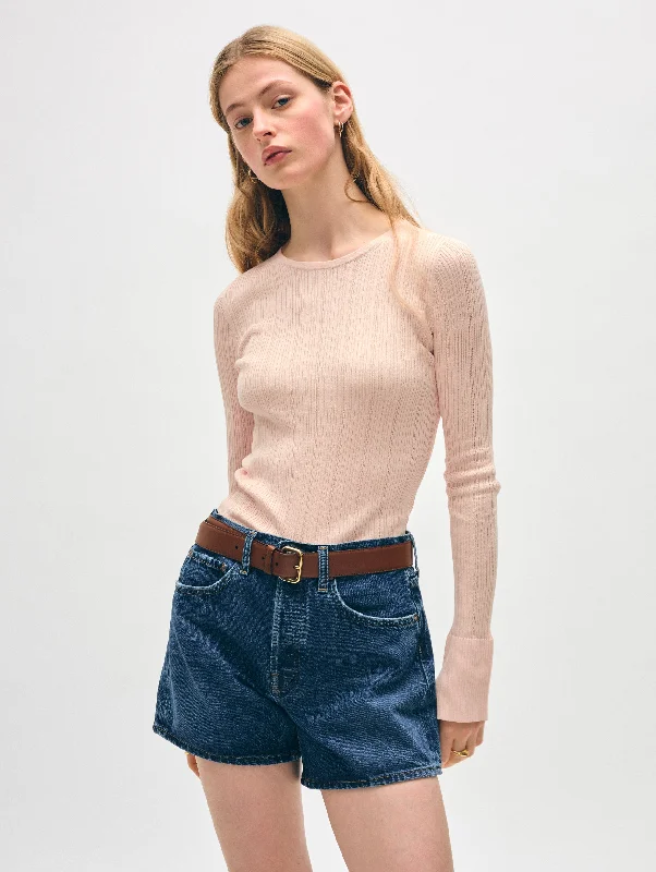 Organic Cotton Ribbed Wide Cuff Top