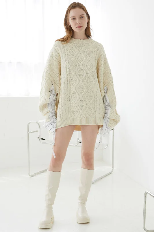 Sadie Shirt Combo Knit Pullover