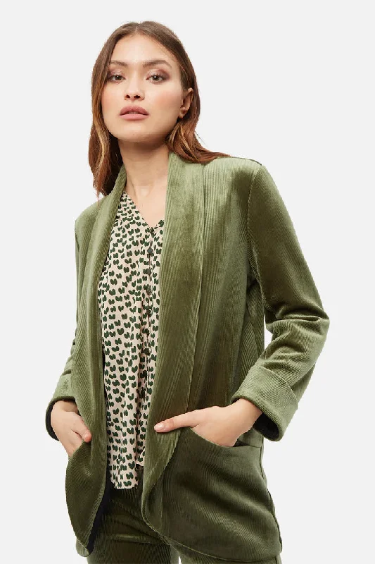 Traffic People Velvet Cord Boyfriend Jacket