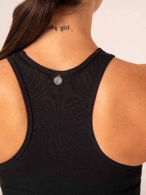 Tempo Rib Tank - Black