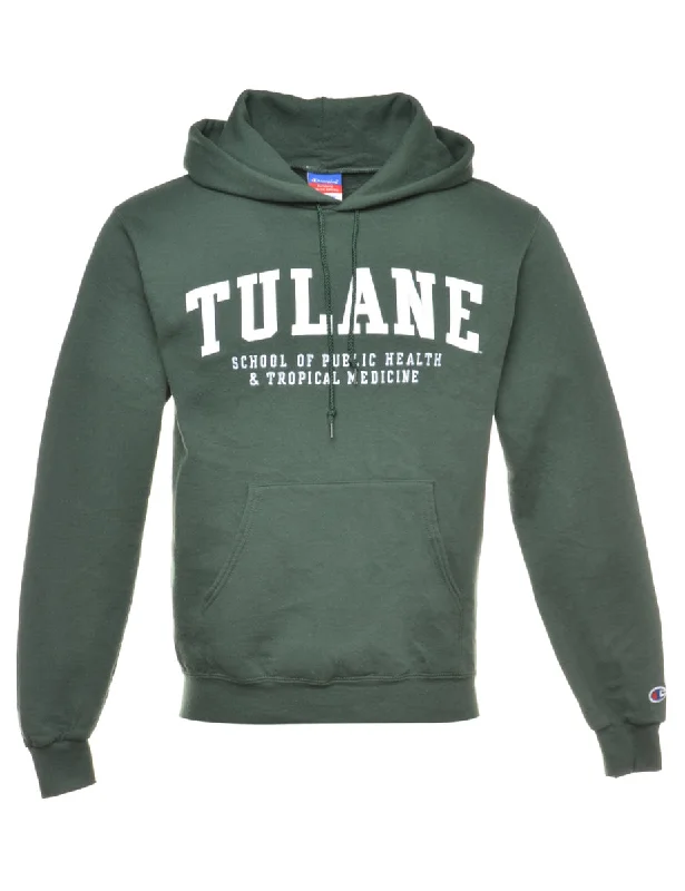 Champion Tulane Hooded Sports Sweatshirt - S